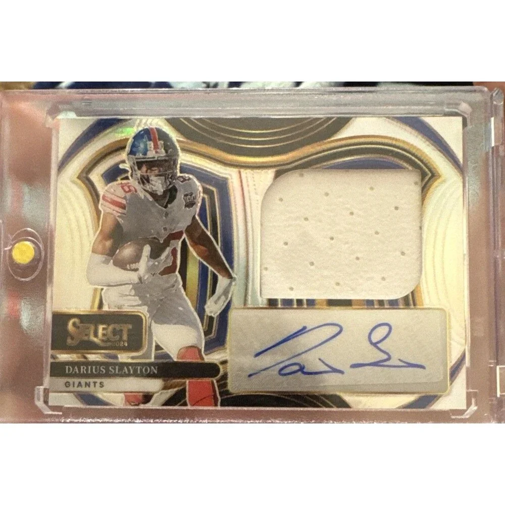 2024 Panini Select #JSSP-DSN Darius Slayton Jumbo Signature Swatches Prizm #/99